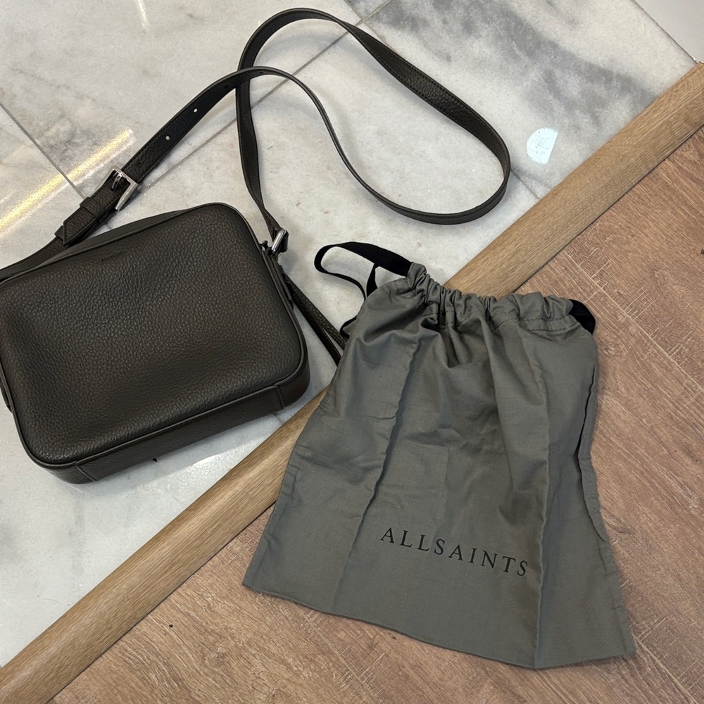 All Saints OLIVE GREEN Leather Bag